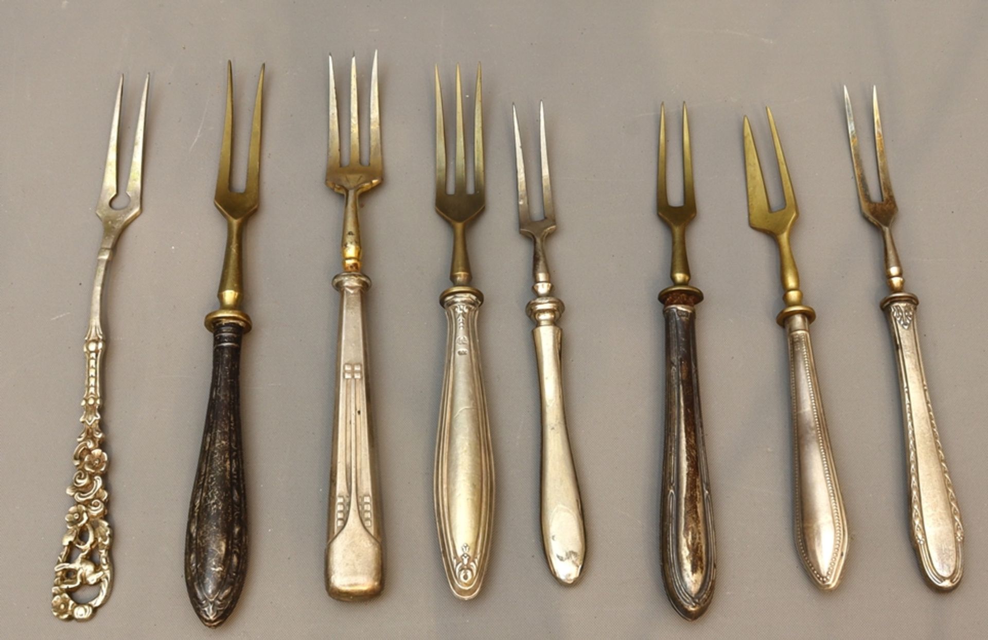 Lot of 14 serving forks of different types, early to mid 20th century, German - Image 2 of 3