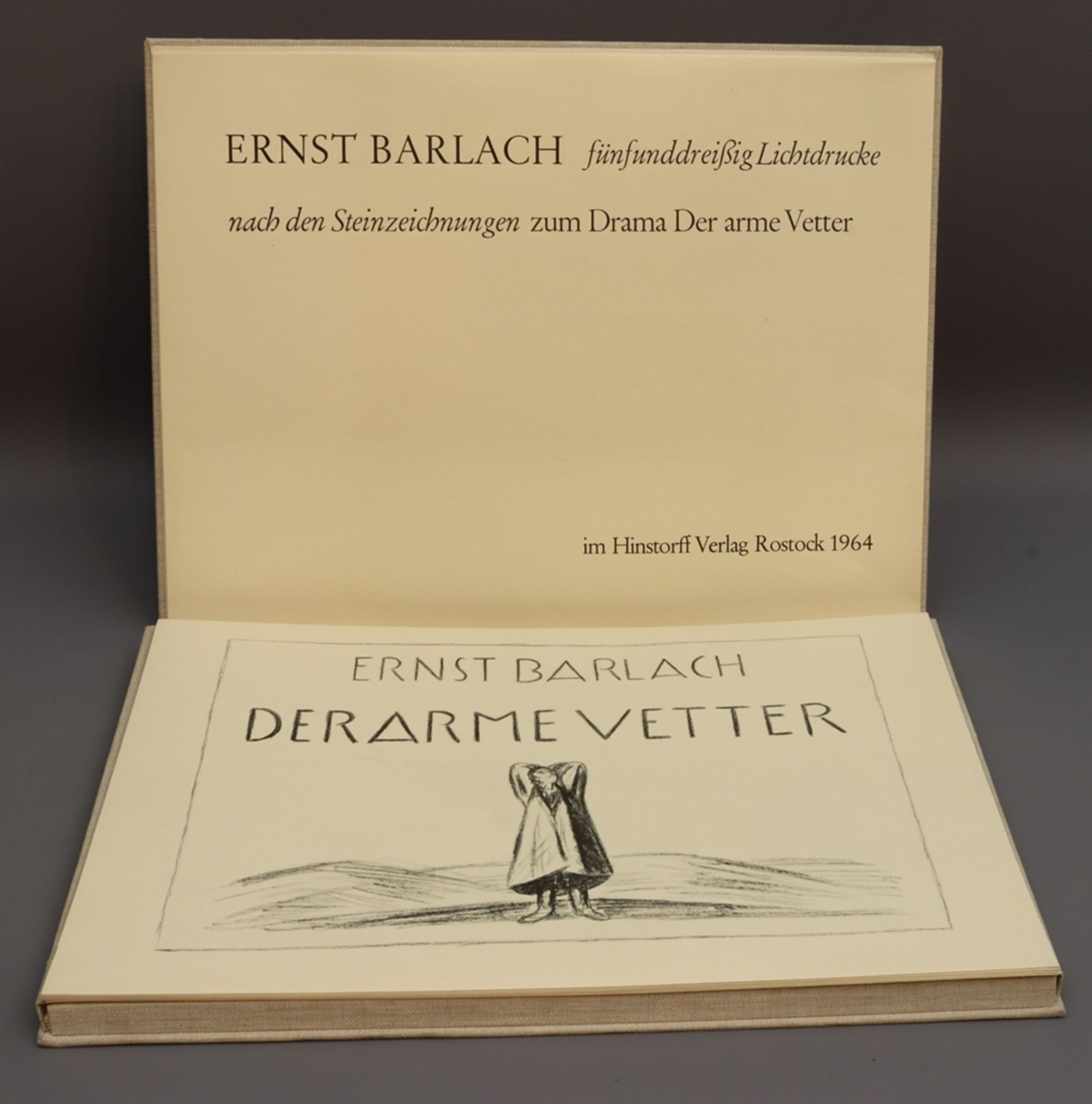 Ernst Barlach, Der arme Vetter, Textband mit Mappe, DDR 1964 - Image 2 of 6