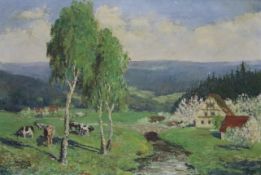 Walter Ventzke 1895-1964, Blick ins Erzgebirge bei Freiberg 
