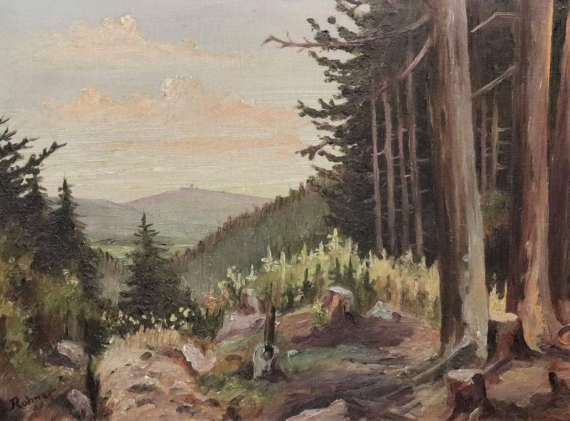 Rohner born:1911 Nordhausen-ebenda, View to the Brocken 20th century