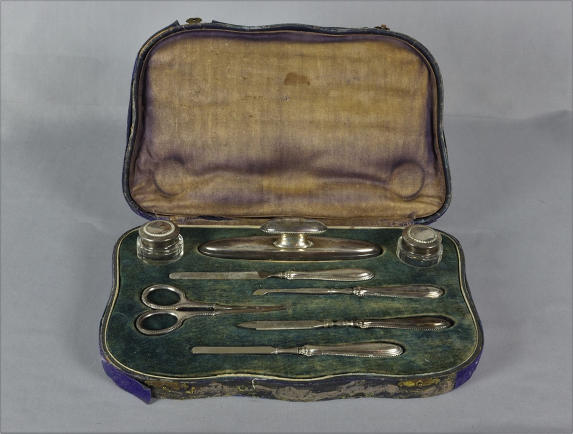 Silver travelling accessory, Historicism circa 1880-1900, German