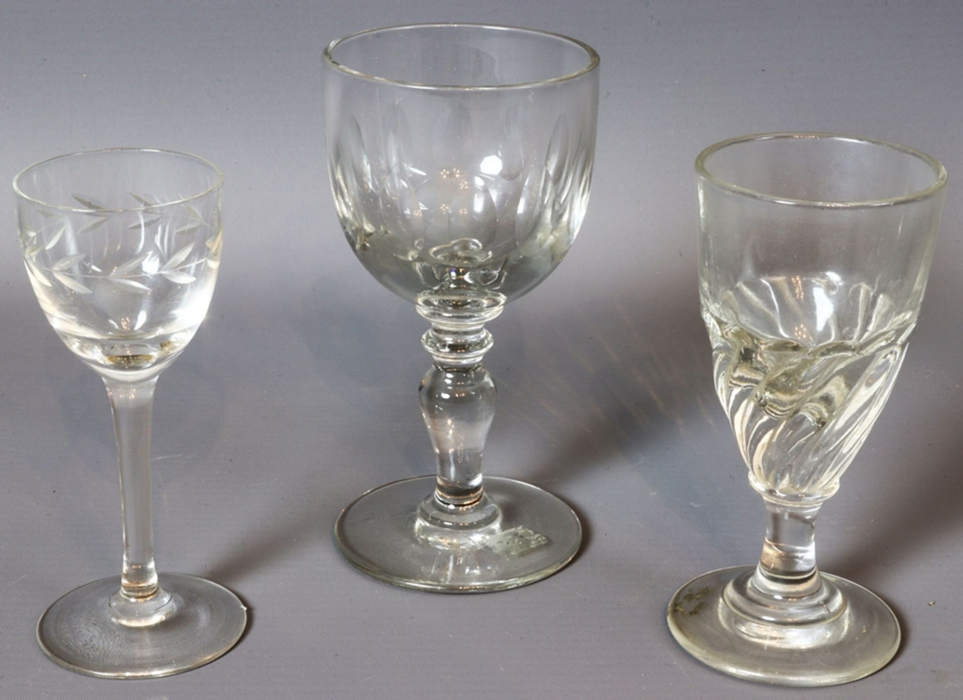Collection - seven schnapps glasses/pub glasses late 19th/early 20th c., German - Image 4 of 5