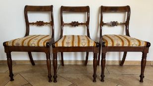 Drei Biedermeier Stühle, norddeutsch um 1830-40