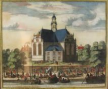 Kolorierter Kupferstich, De Noorder Kerk 1623, Holland des 17. Jh.