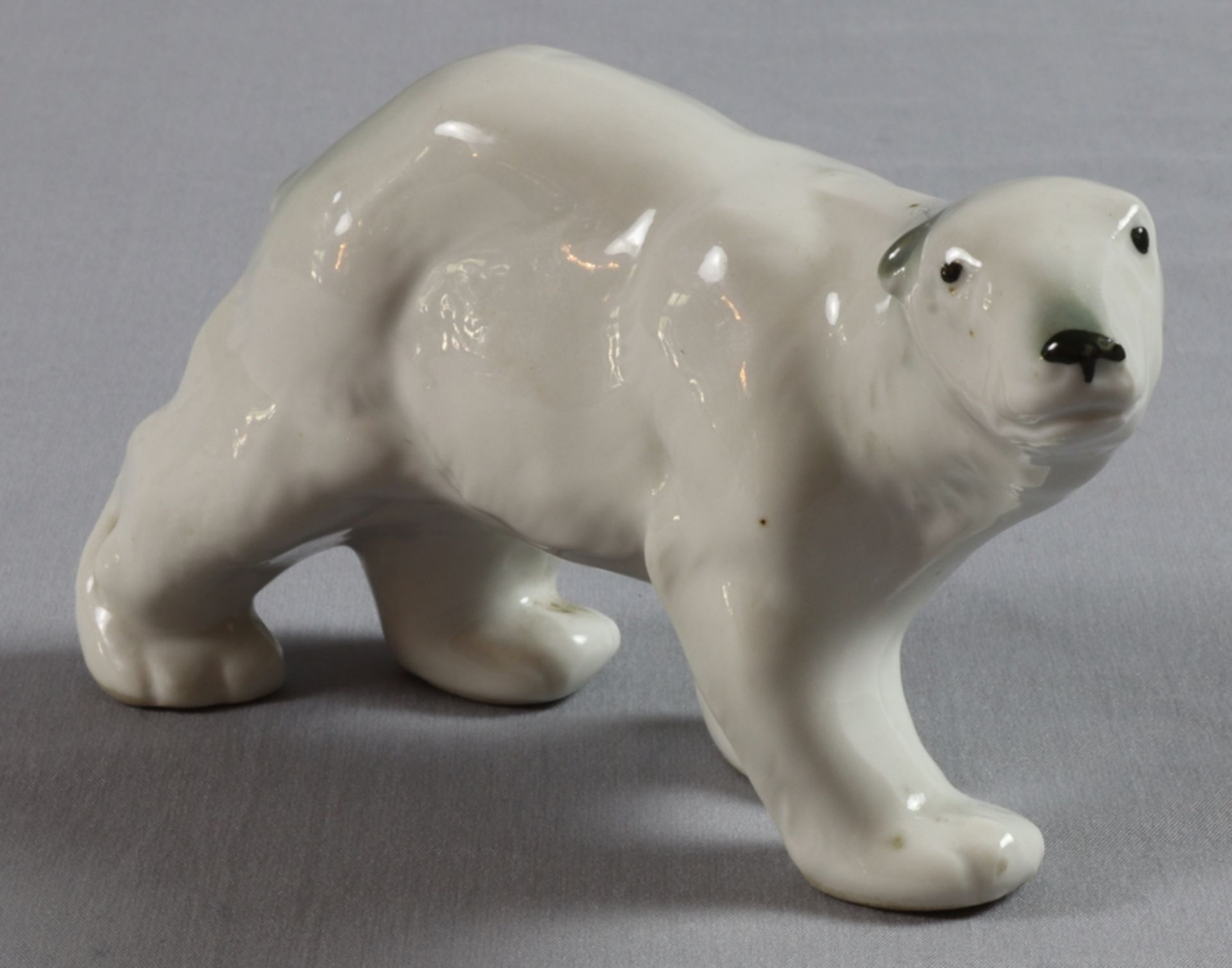Porcelain figures, two polar bears early 20th century, German - Image 3 of 4