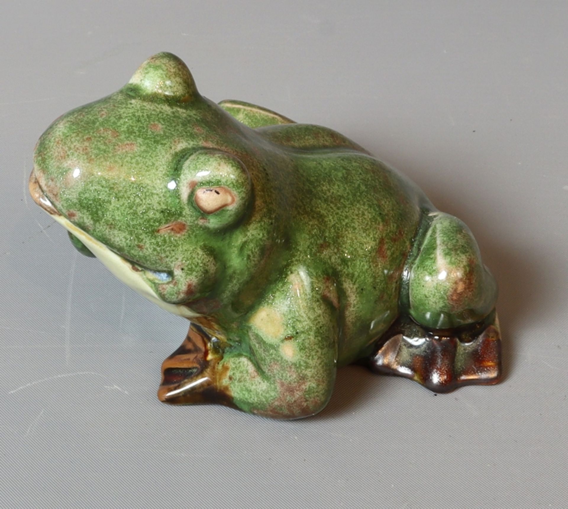 Ceramic figure frog, second half of the 20th century, German