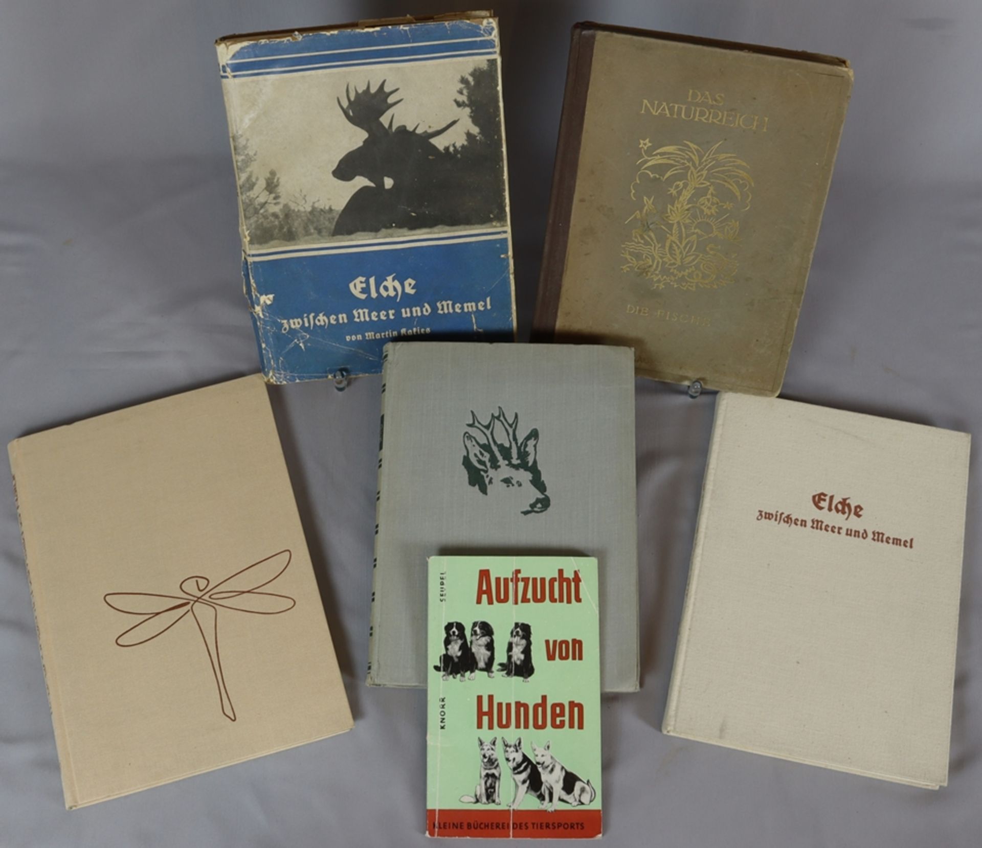 Lot of six reference books from the animal world ca. 1923 / 1960