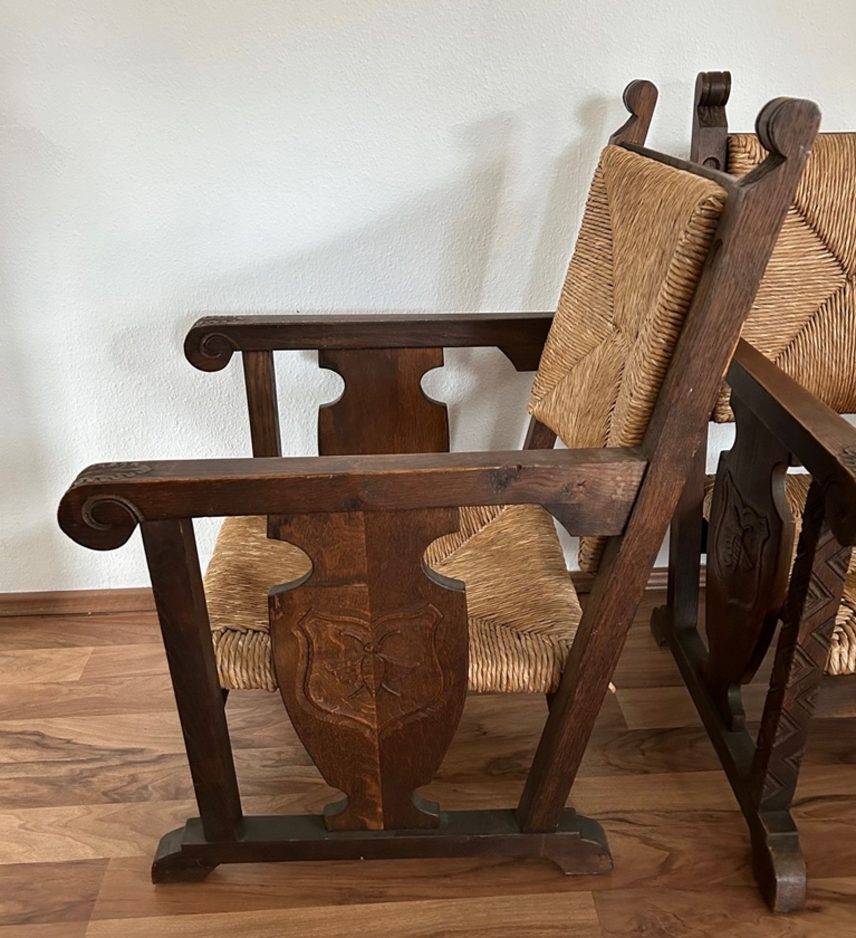 Pair of armchairs, Historism circa 1920, North German - Image 3 of 3