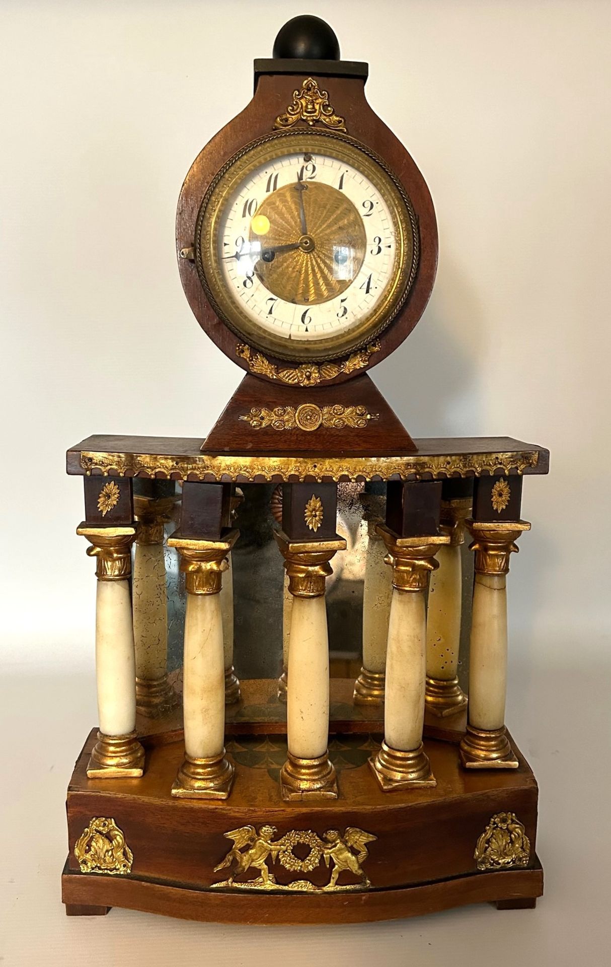 Biedermeier gentleman's clock, South German circa 1830