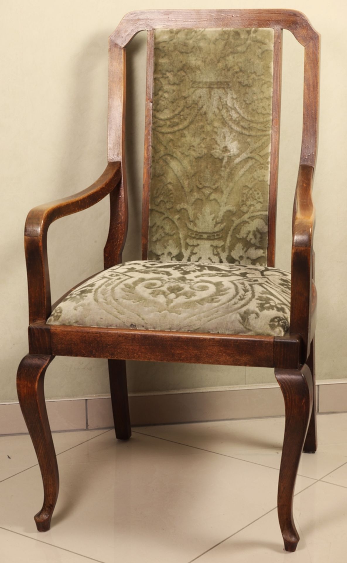 Desk chair with footrest, German of the 1920s. - Image 3 of 4