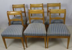 Folge von sechs Biedermeier Stühlen, mitteldeutsch um 1830 - 40