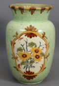 Große Vase mit Blumenmuster, Mitte des 20. Jh., deutsch