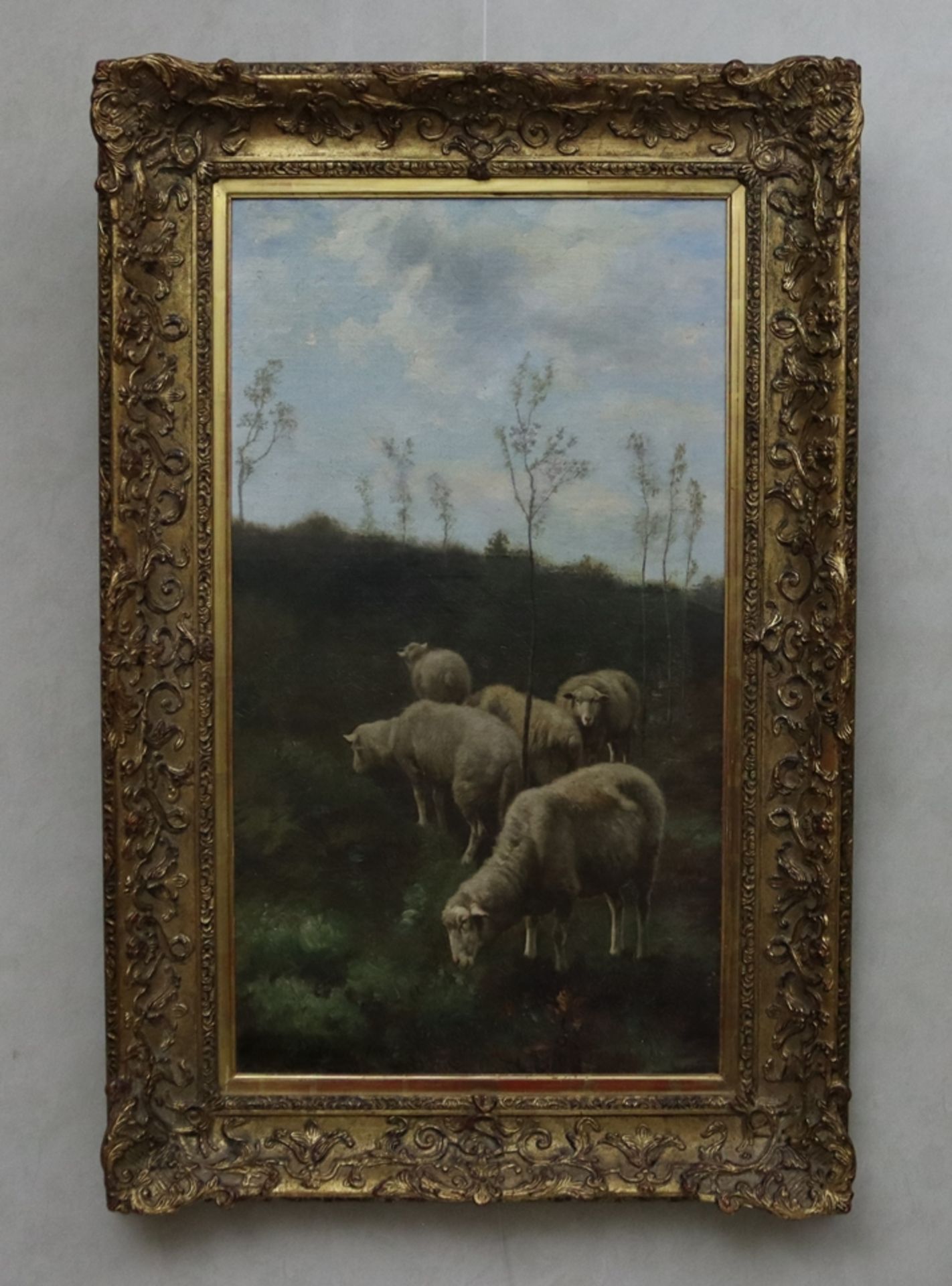 Hendri de Beul, 1845 Dendermonde-1900 Brussels, Grazing flock of sheep - Image 2 of 4