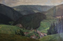 Alexander Stoy 1875 - 1949, Blick über den Ort Wildemann bei Goslar