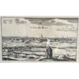 Lithograph, Medieval View F.B.L. Residence City of Hanover, 20th century, German