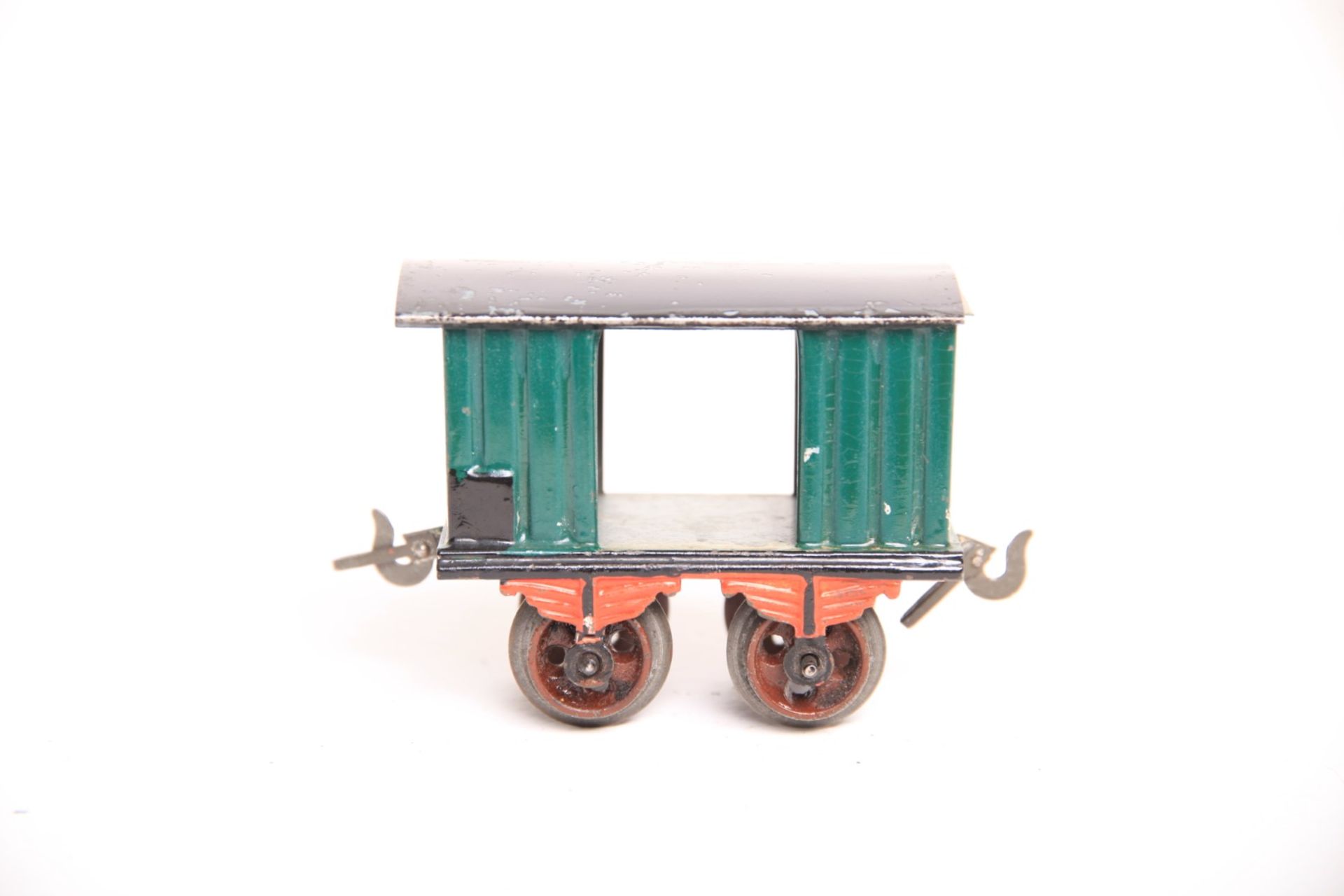 Bing S0 Güterwagen grün um 1900. L8,5cm Z1-2