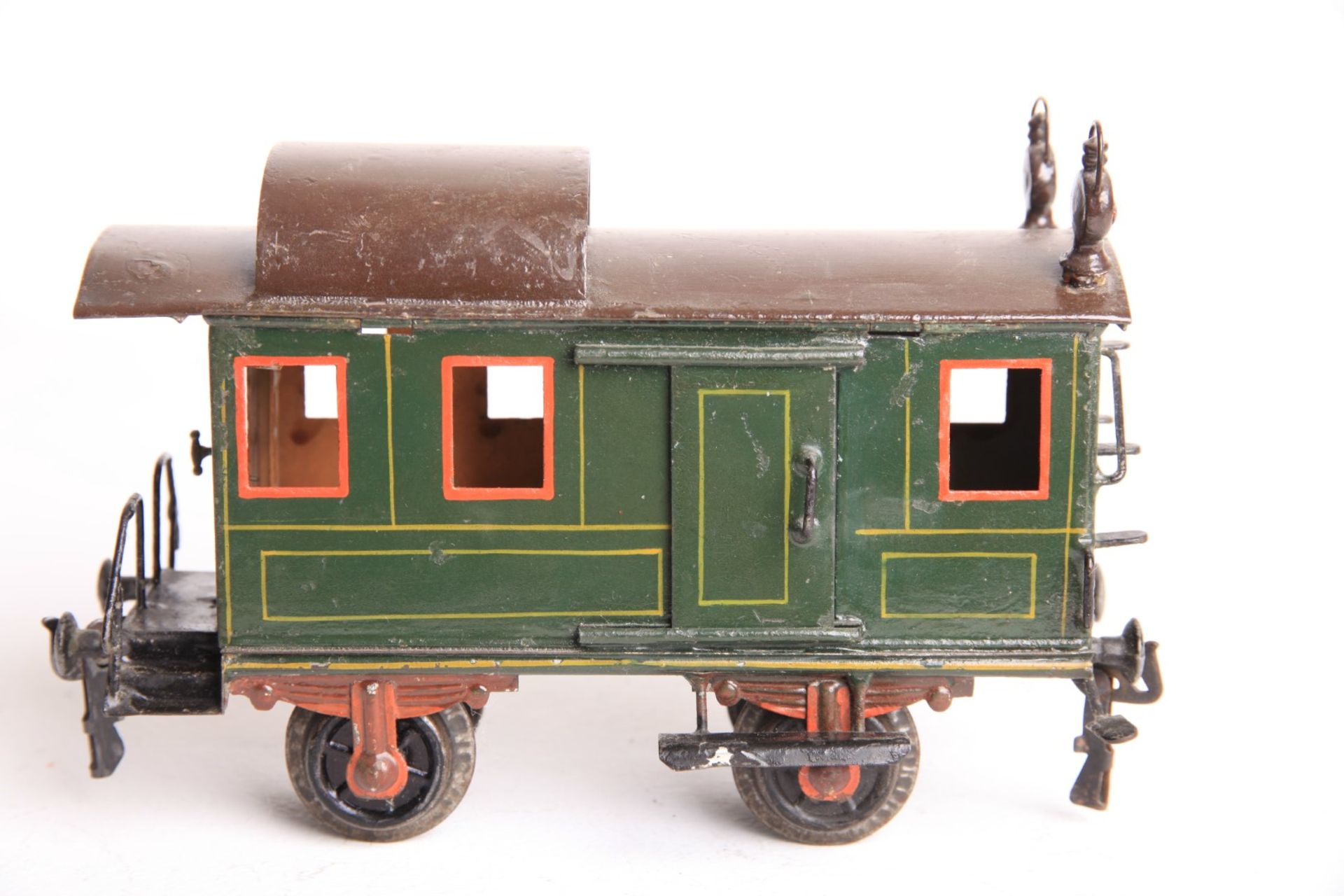 Märklin S 1, 1836 Gepäckwagen grün v.1903, mit Inneneinrichtung. L20cm Z1-2 - Bild 4 aus 6