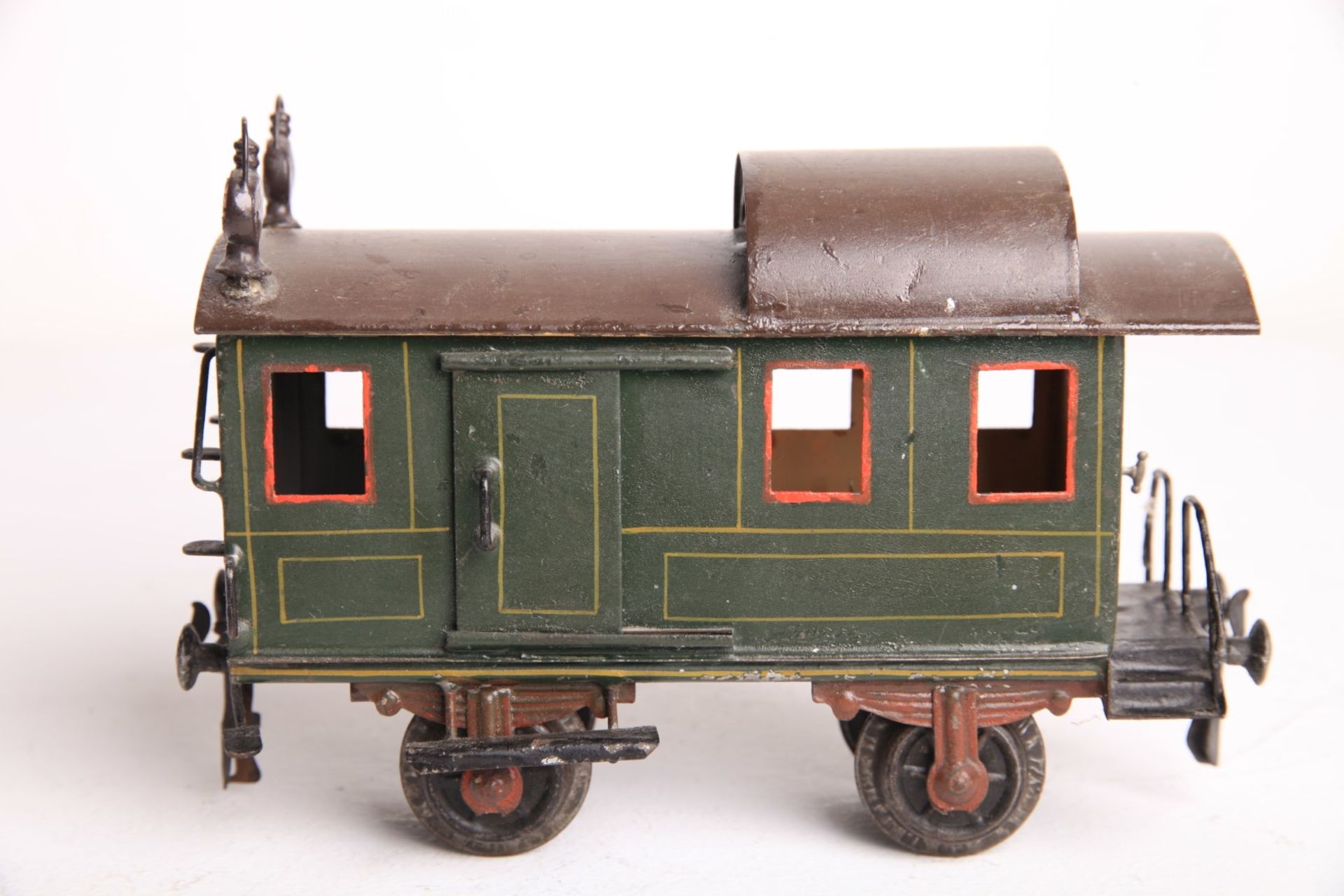 Märklin S 1, 1836 Gepäckwagen grün v.1903, mit Inneneinrichtung. L20cm Z1-2