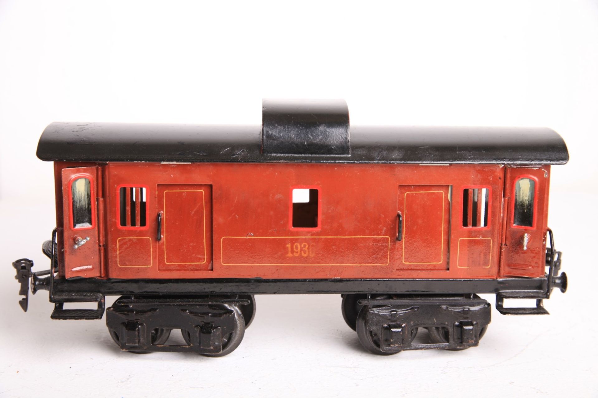 Märklin S 1, 1936 Gepäckwagen braun, mit Inneneinrichtung. mit farblichen Ausbesserungen L20cm Z2-