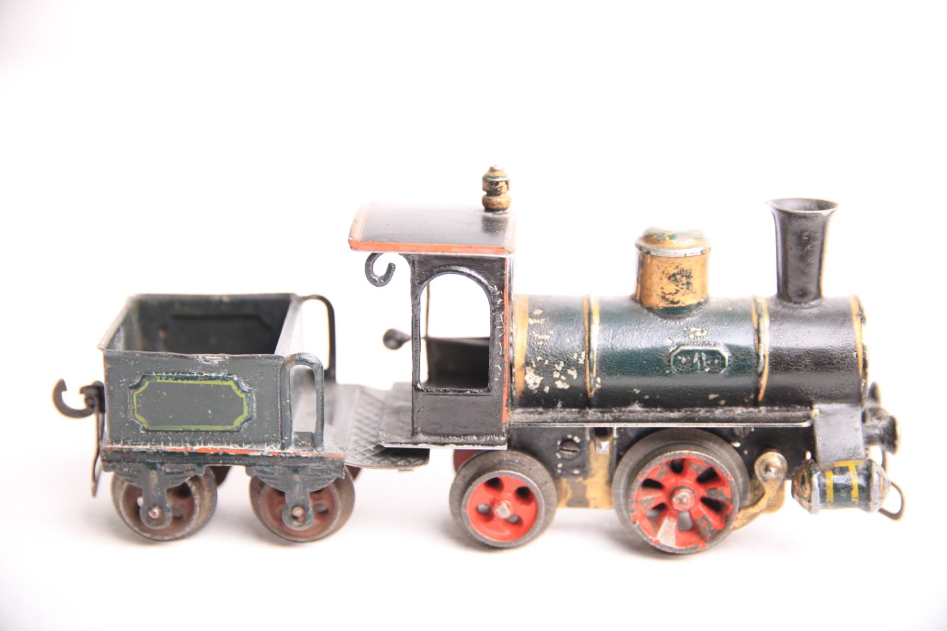 Märklin S 0, Uralt Zug um 1900. 1020B Dampflok mit Tender. Zwei Personenwagen erster und zweiter - Bild 6 aus 6