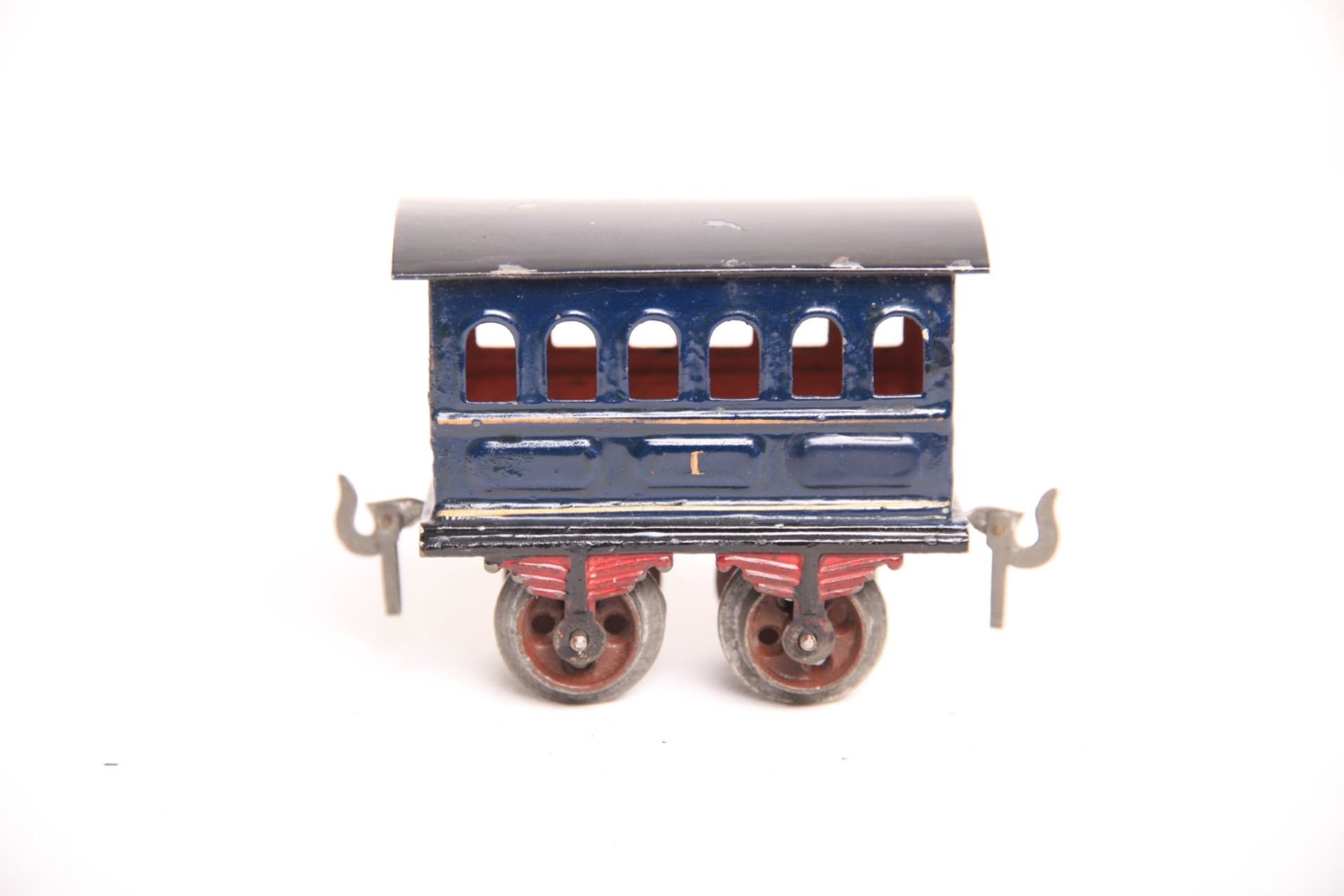 Bing S0 Personenwagen blau 1. Klasse um 1900. L8,5cm Z1-2