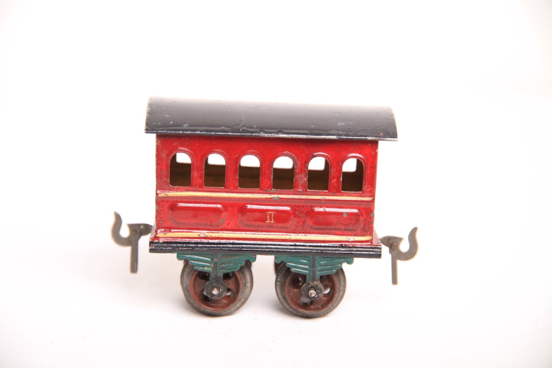 Bing S0 Personenwagen rot 2. Klasse um 1900. L8,5cm Z1-2 - Bild 2 aus 2