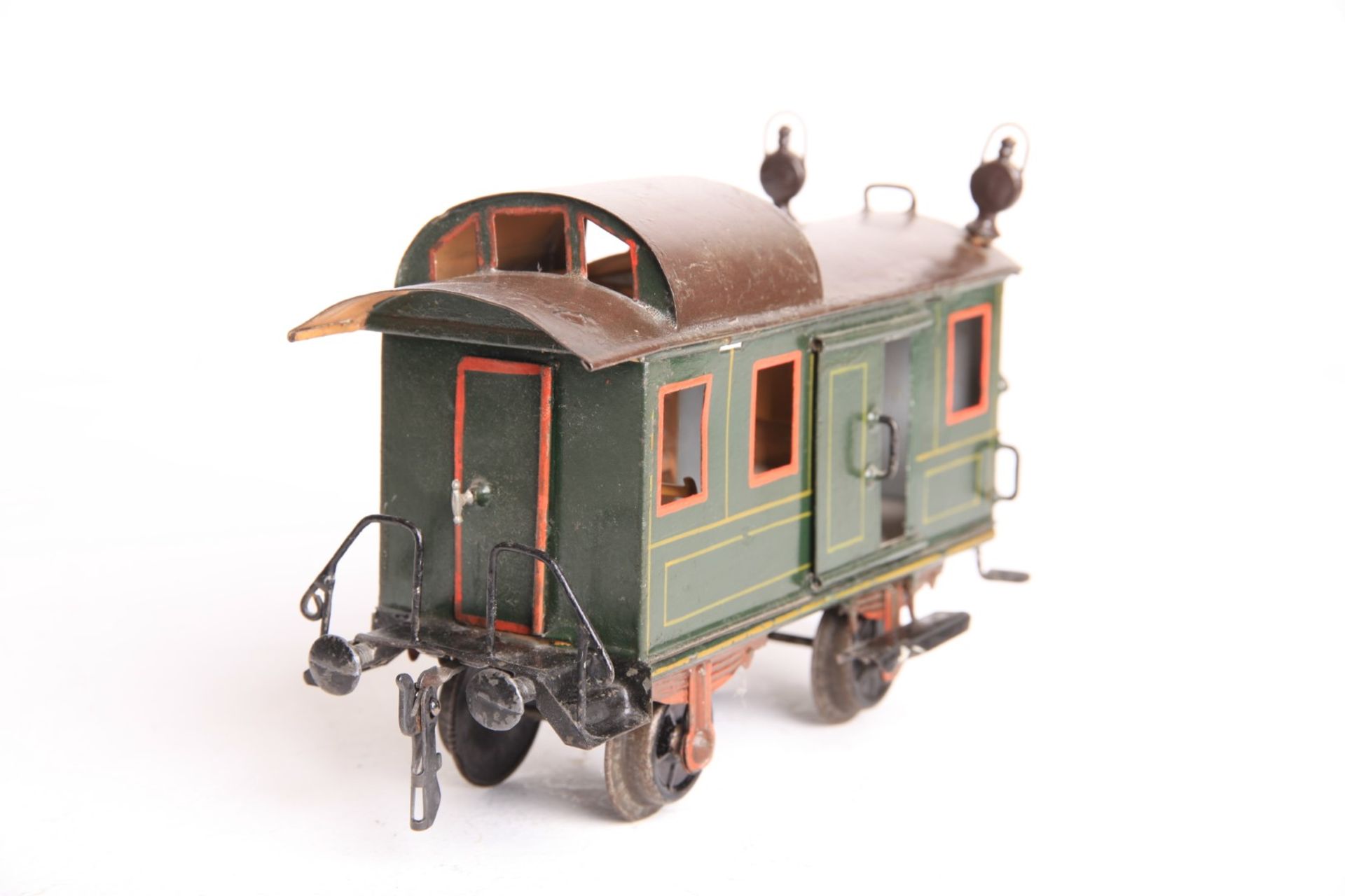 Märklin S 1, 1836 Gepäckwagen grün v.1903, mit Inneneinrichtung. L20cm Z1-2 - Bild 6 aus 6