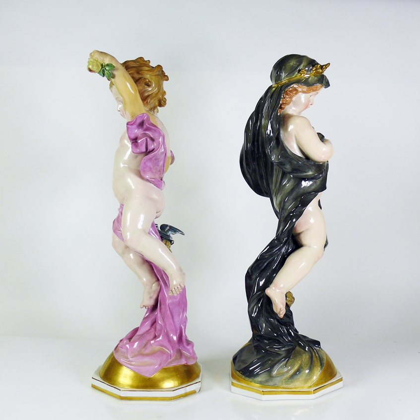 2 große Meissen-Figuren (Ende 19.Jh.) - Image 10 of 17