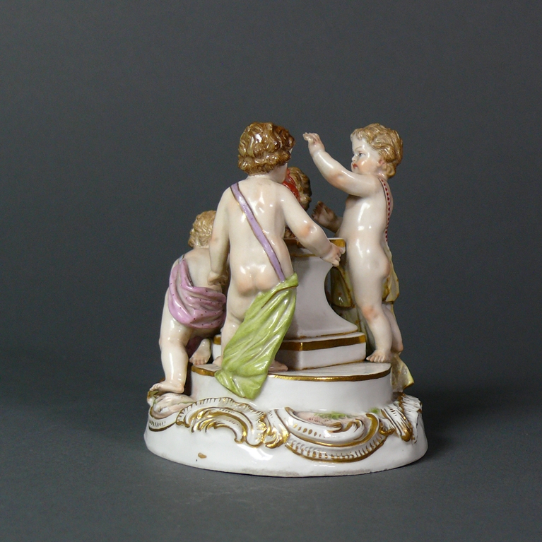 Jahreszeitengruppe "Der Winter" (Meissen, um 1900) - Image 2 of 8