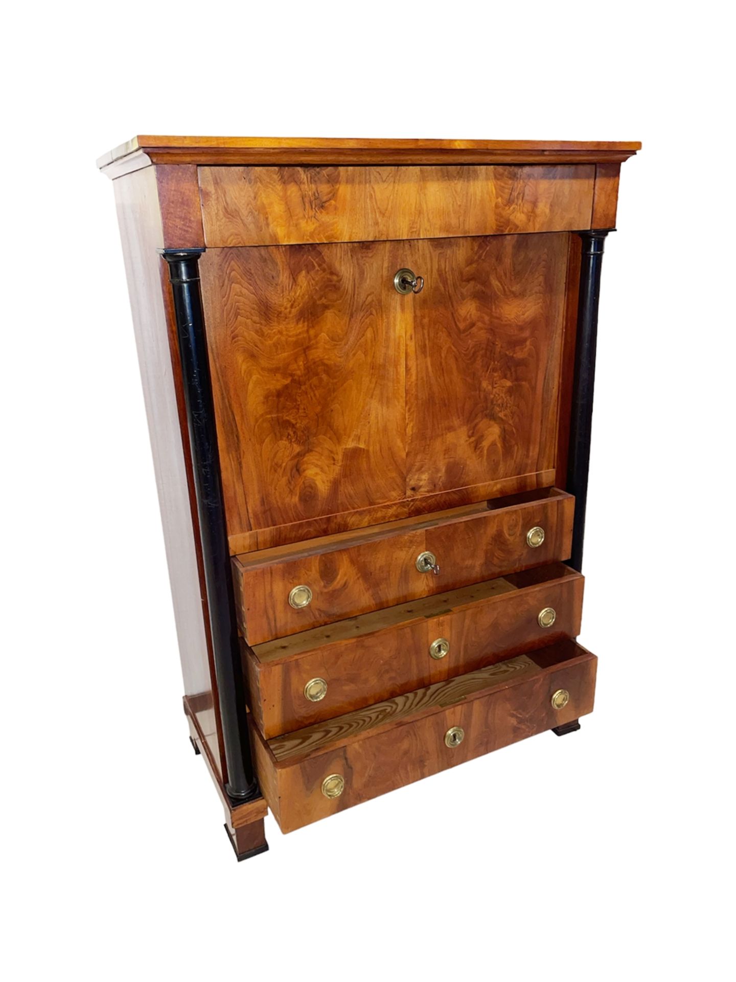 Biedermeier-Standsekretär (um 1840) - Bild 6 aus 6