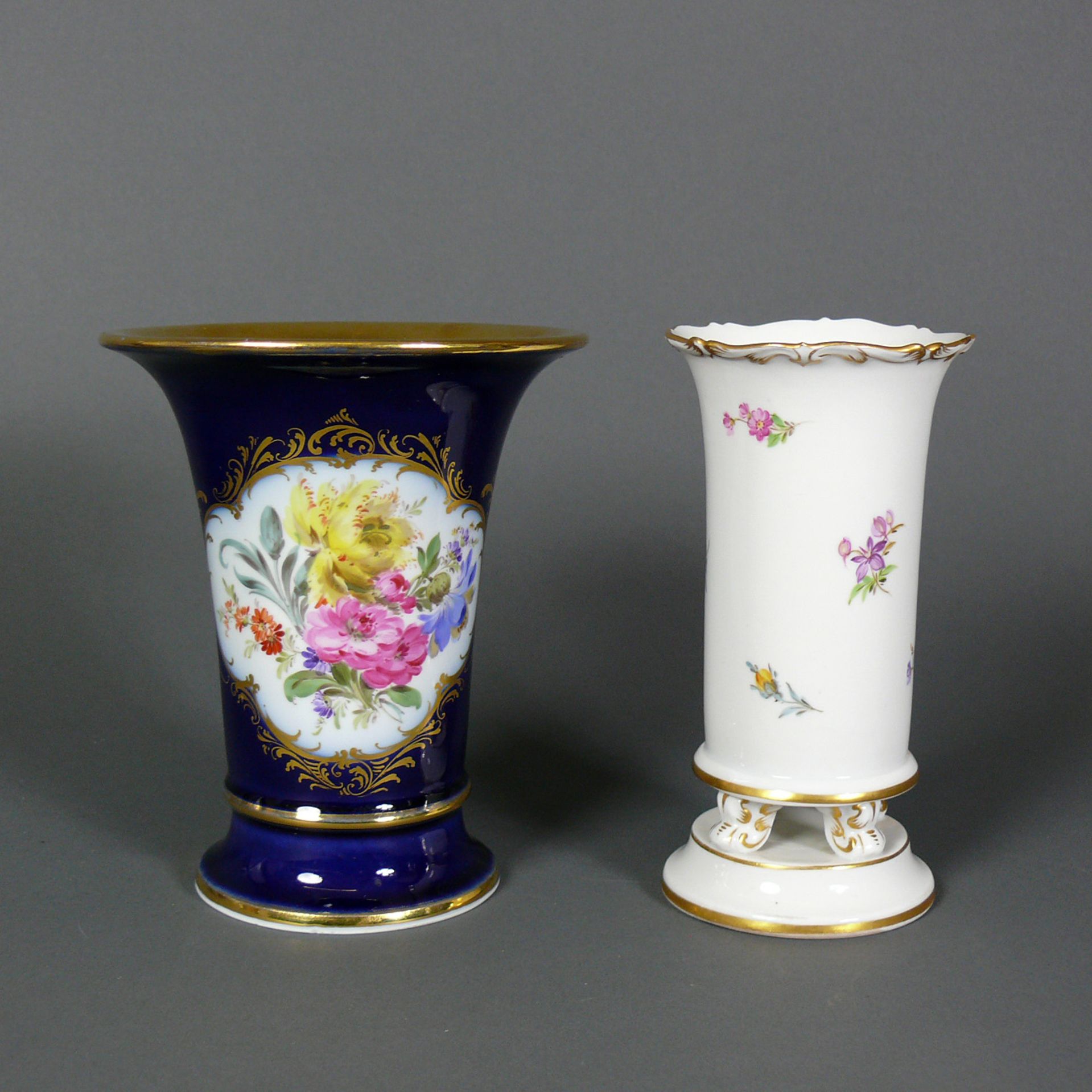 2 Vasen (Meissen, um 1900)