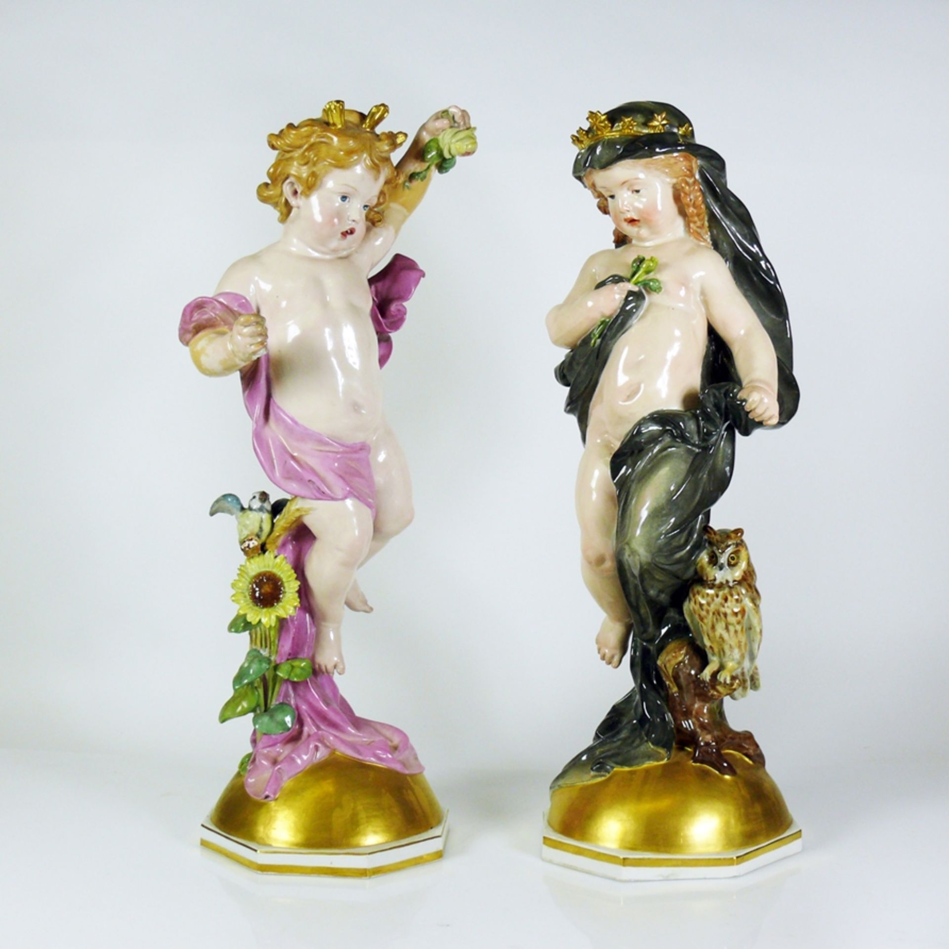 2 große Meissen-Figuren (Ende 19.Jh.) - Bild 9 aus 17