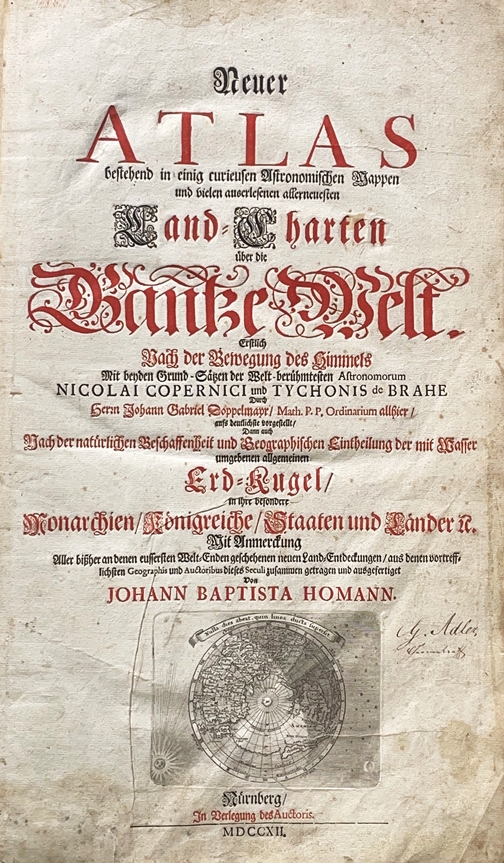 J.B. HOMANN "Neuer Atlas über die gantze Welt" (Nürnberg, 1712)