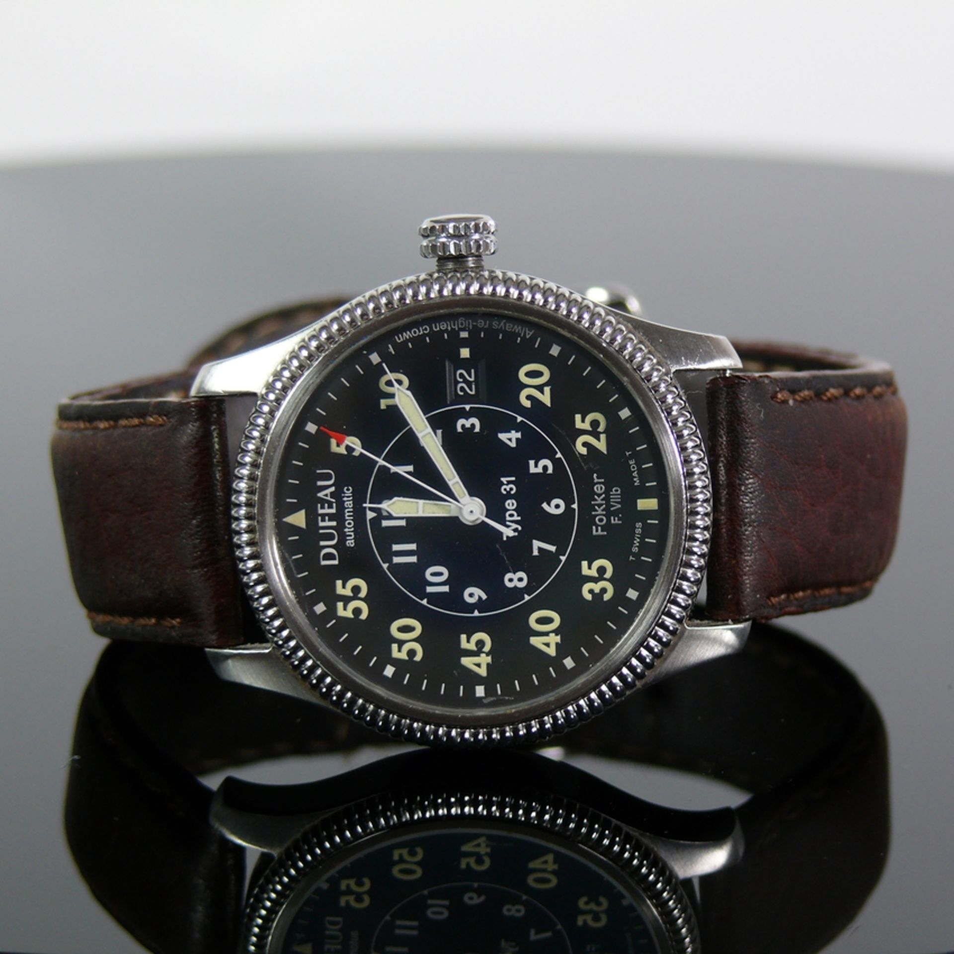 Dufeau Fokker-Herrenarmbanduhr (Anfg. 21.Jh.) - Image 5 of 7