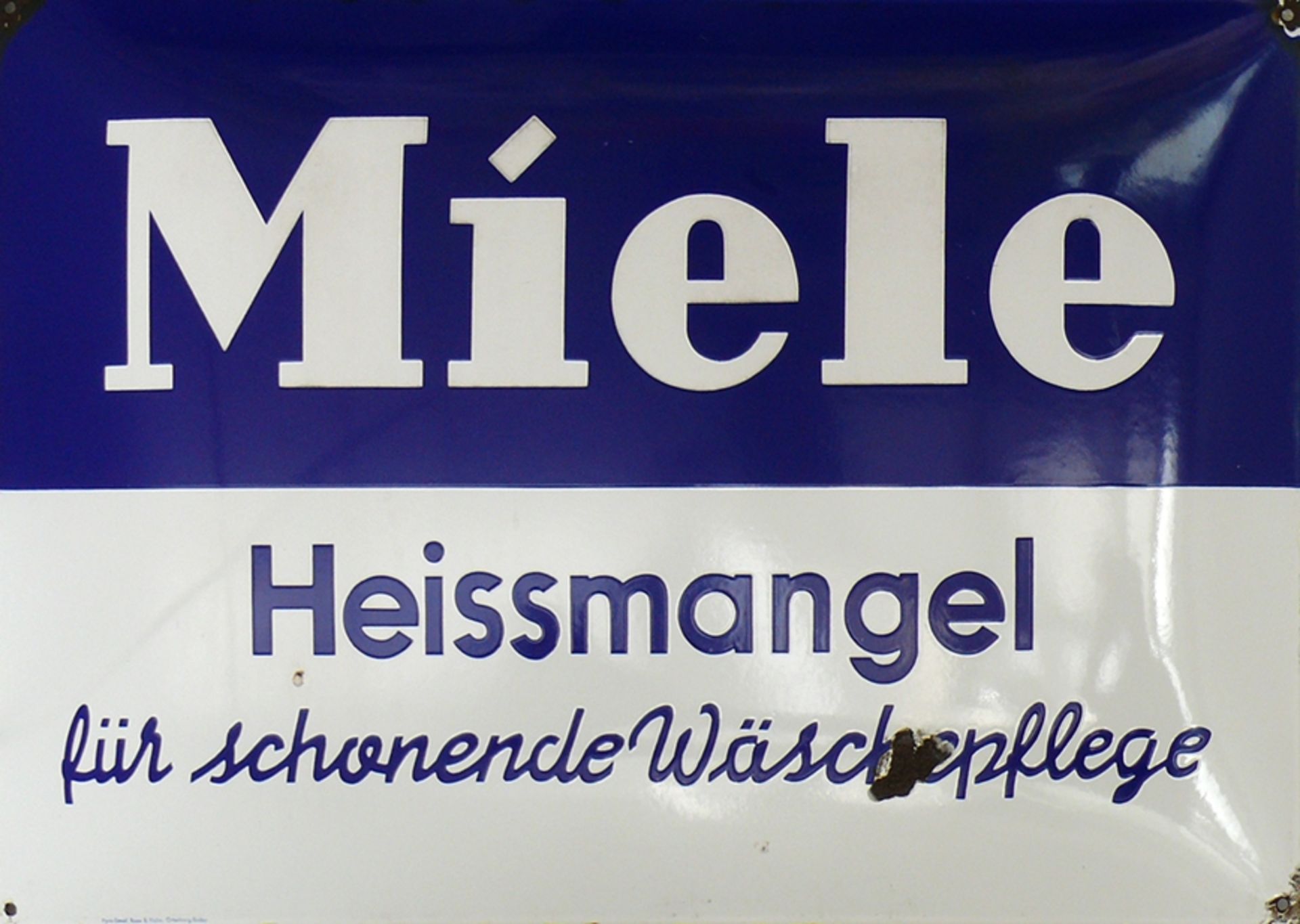 Emailschild "Miele" (50er Jahre)