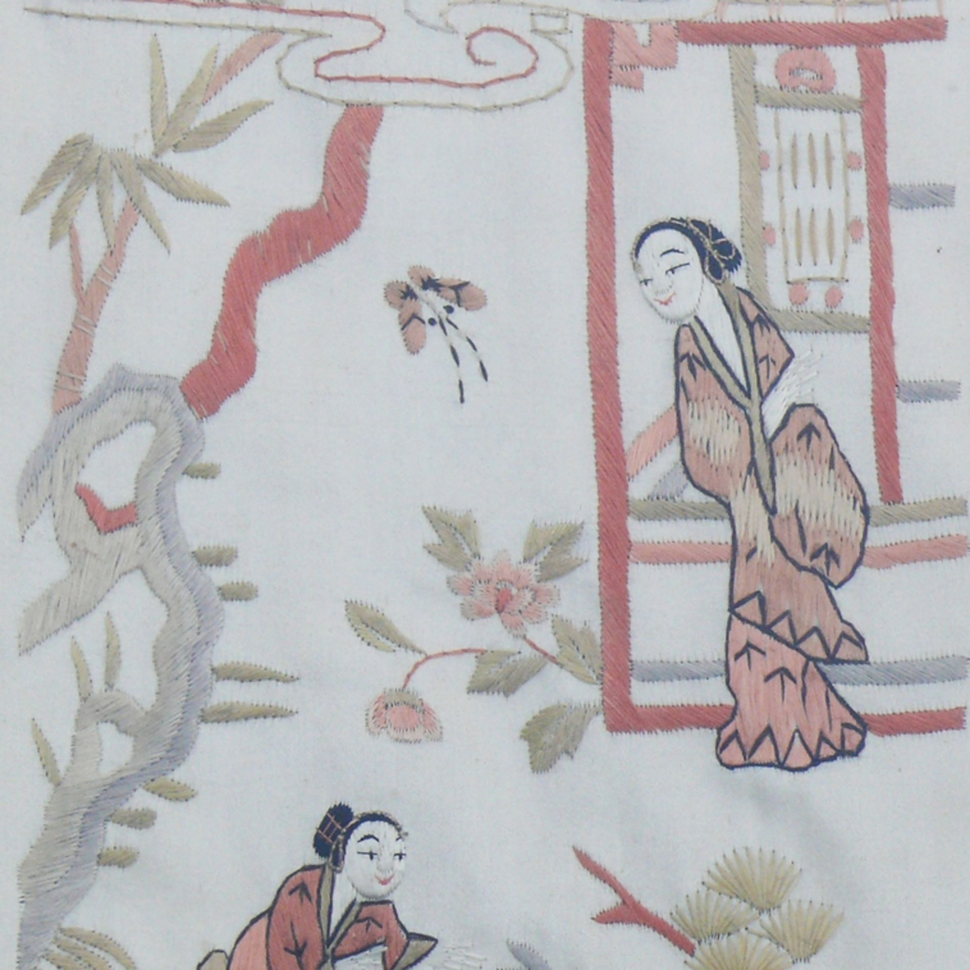 Stickereibild (China, um 1900) - Image 3 of 3