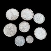 8 div. Silbermünzen
