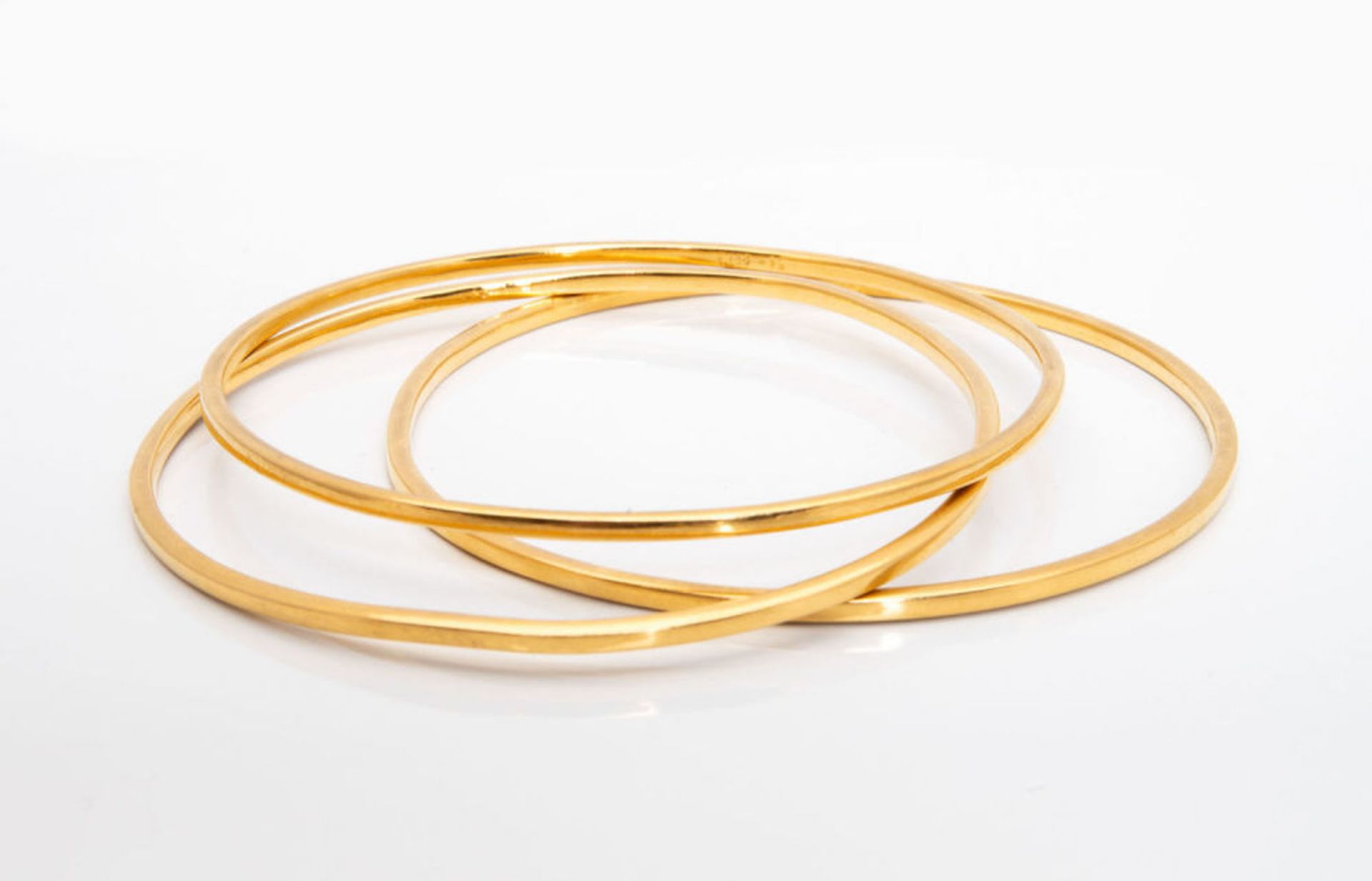 Three 22K Gold Bangles - Image 2 of 2