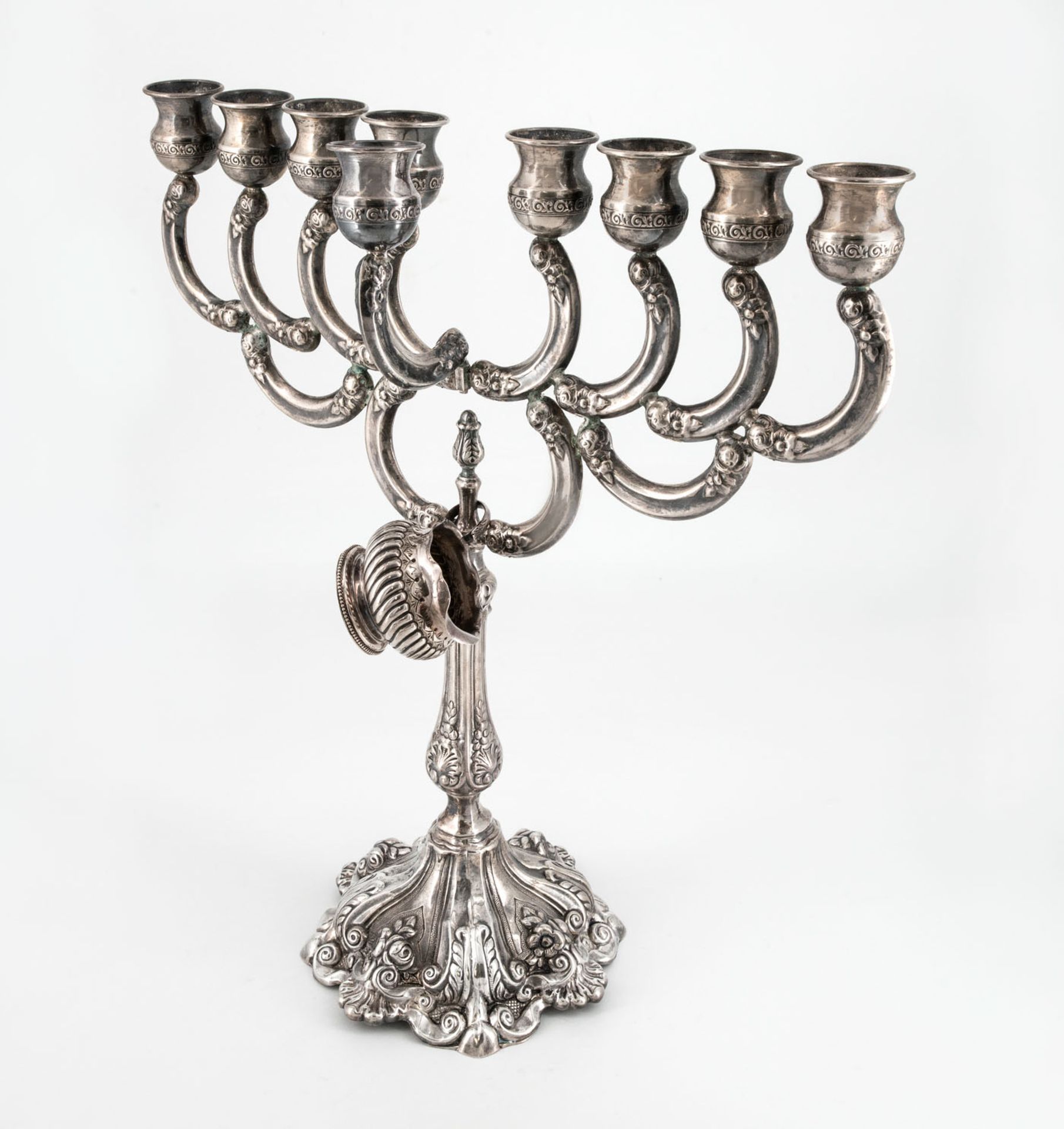 A Silver Hanukkah Lamp, Germany, ca 1900