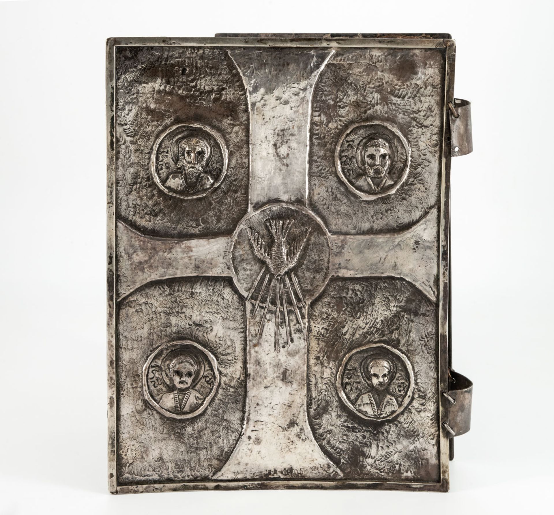 A Very Rare Byzantine/Post Byzantine Silver Book Binding, 13/16th Century - Bild 2 aus 3