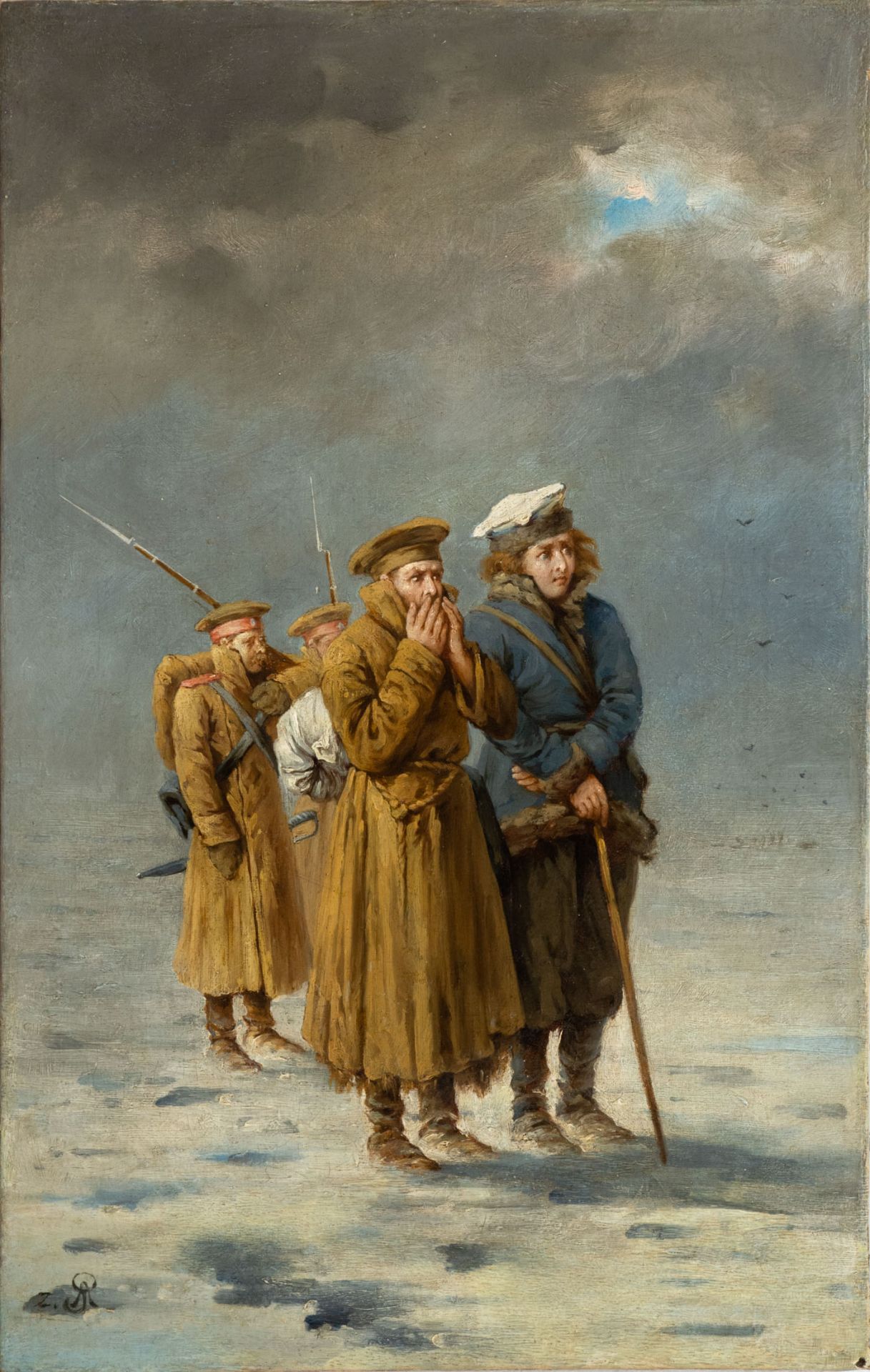 Artur Grottger (1837-1867), March to Siberia