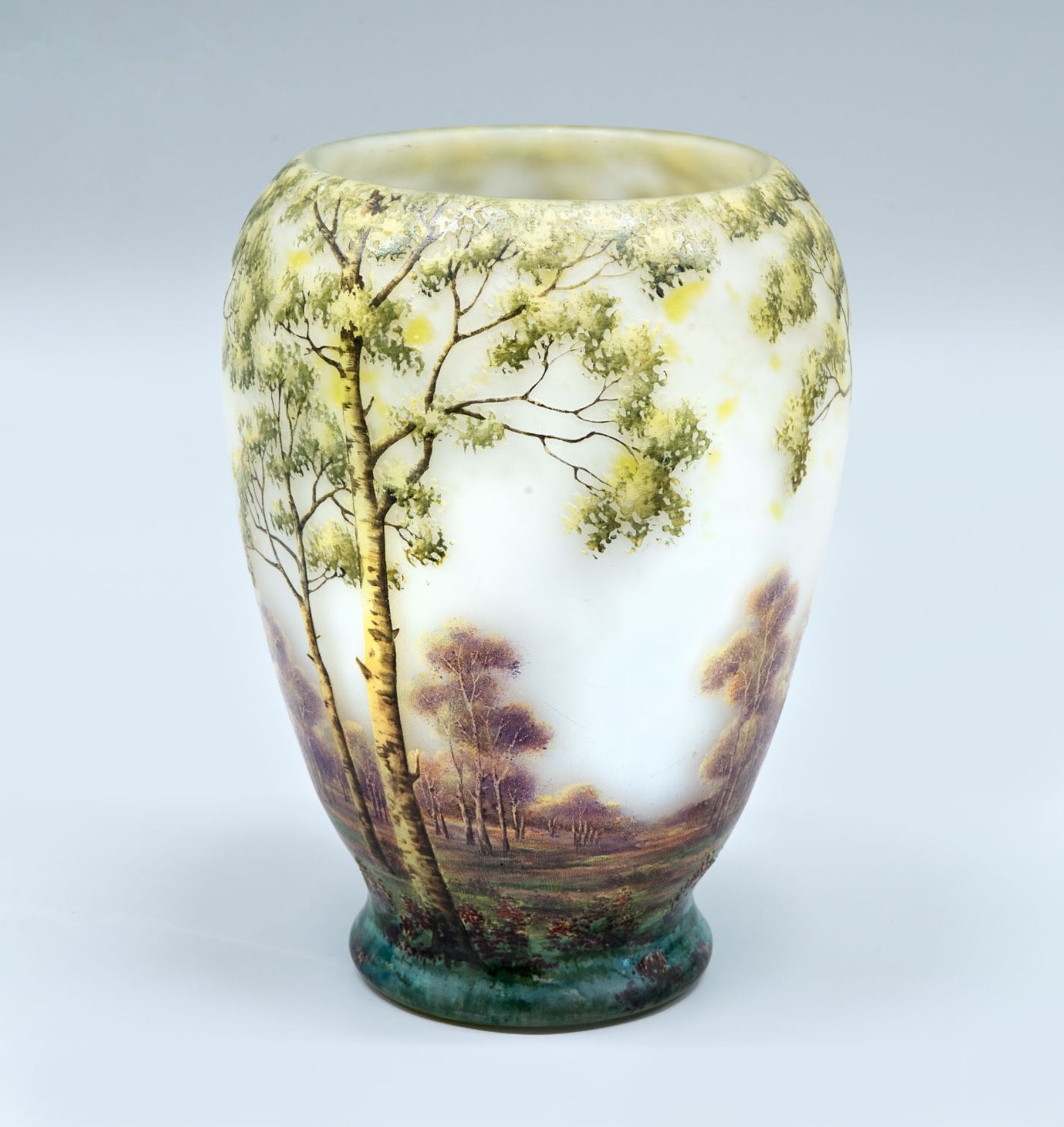 A Daum Nancy Cameo and Etched Glass Vase, France, 1900-1914