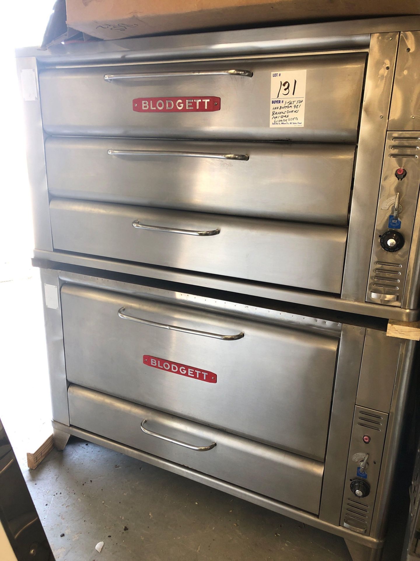 Blodgett Baker's ovens