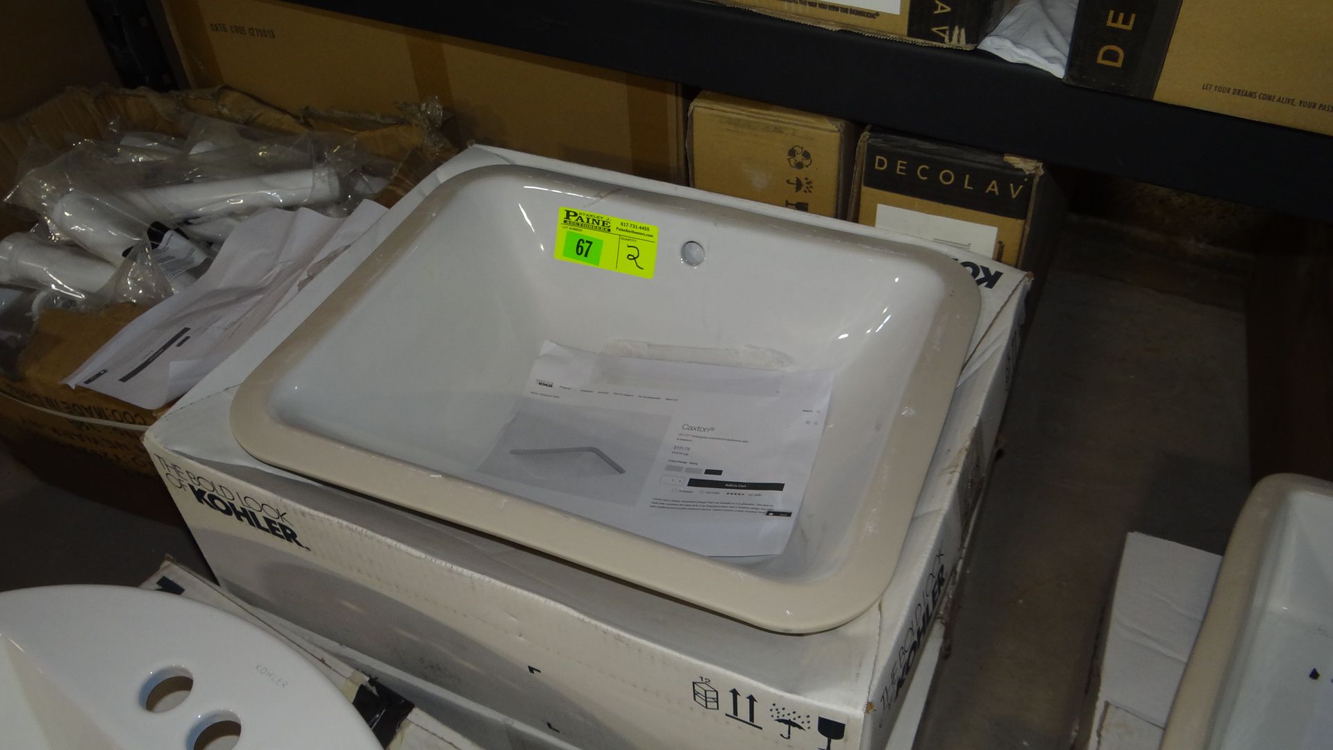 (2) Kohler Caxton Rectangular Sink, 20.5 R20000-0