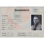 Personnel card from the SS Hospital Hohenlychen showing Dietrich Klagges