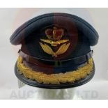 RAF Officer's Cap belonging to Wing Commander T.A.J. Stocker