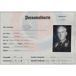 Personnel card from the SS Hospital Hohenlychen showing Joseph Pauly