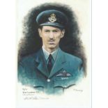 A4 Illustrated Portrait Print of Keith Lawrence in Dress Uniform by David Pritchard, Hand Signed by