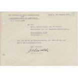 Hand Signed Note from General Karl Bodenschatz (DKiS, Wound Badge July 20th 1944)