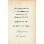 A Hand Signed Christmas Greeting Note from Generaloberst Erich Hoepner (Knight's Cross)